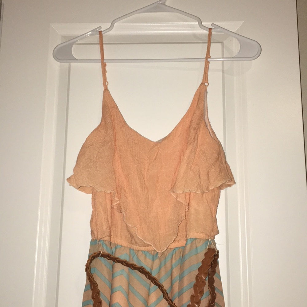 Cute summer ombre slit dress